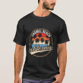 Carmel Beach California Palm Tree Beach T-shirt (Voorkant)