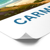 Carmel Beach California Reisprint Poster (Hoek)