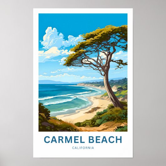 Carmel Beach California Reisprint Poster (Voorkant)