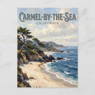 Carmel Beach Californië Briefkaart
