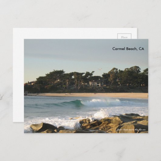 Carmel Beach door John Oven Briefkaart (Voorkant / Achterkant)