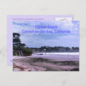 Carmel Beach in California Travel Briefkaart (Voorkant / Achterkant)