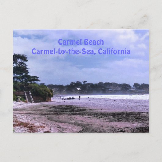 Carmel Beach in California Travel Briefkaart (Voorkant)