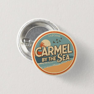 Carmel bij de zee strand californië pacifische kus ronde button 3,2 cm