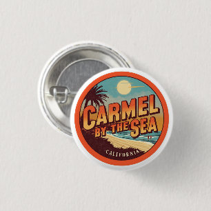 Carmel bij de zee strand californië pacifische kus ronde button 3,2 cm