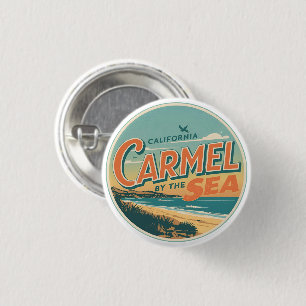 Carmel bij de zee strand Californië Pacifische kus Ronde Button 3,2 Cm