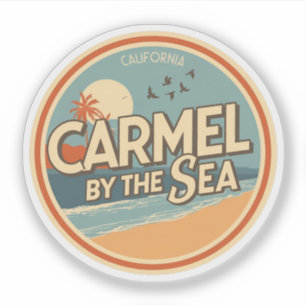 Carmel bij de zee strand californië pacifische kus sticker