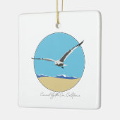 Carmel bij het Zee California Zee Gull over Beach Keramisch Ornament (Links)
