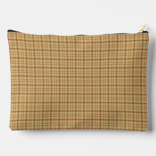 Carmel Brown Plaid Classic Pattern Retro Etui (Achterkant)
