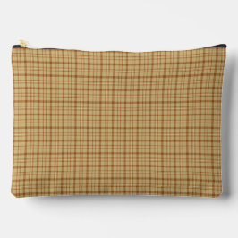 Carmel Bruine Geruite Klassieke Patroon Retro Etui