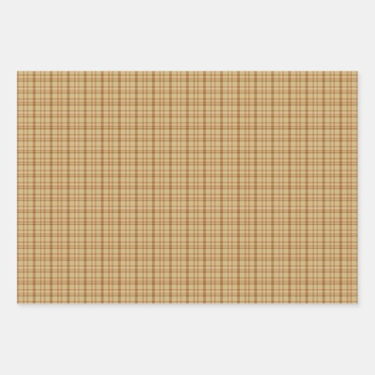 Carmel Burgundy Plaid Classic Pattern Inpakpapier Vel (Voorkant 2)