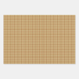 Carmel Burgundy Plaid Classic Pattern Inpakpapier Vel