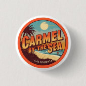 Carmel by the sea beach california pacific coast ronde button 3,2 cm (Voorkant)