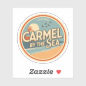 Carmel by the sea beach california pacific coast sticker (Vel)