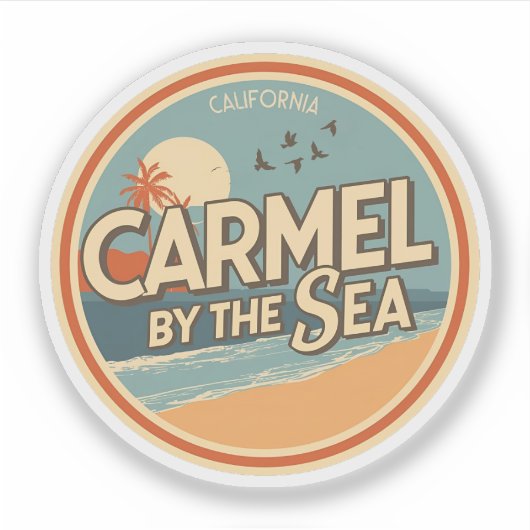Carmel by the sea beach california pacific coast sticker (Voorkant)