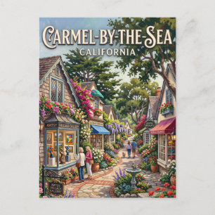 Carmel-by-the-Sea Kunstenaarsoord Californië Briefkaart