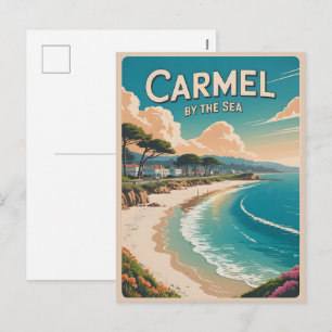Carmel by the sea strand californië pacifische kus feestdagenkaart
