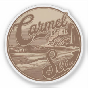 Carmel by the sea strand californië pacifische kus sticker