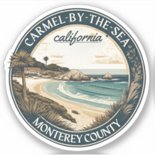 Carmel by the sea strand californië pacifische kus sticker