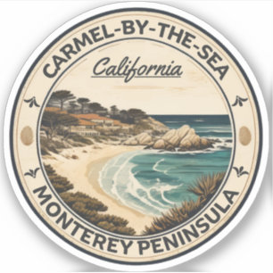 Carmel by the sea strand californië pacifische kus sticker