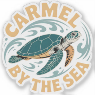 Carmel by the sea strand californië pacifische kus sticker