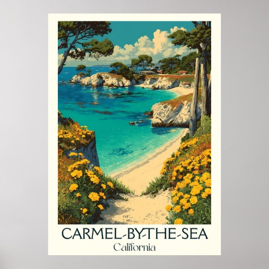 Carmel-by-the-Zee California Art Print (Voorkant)