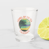 Carmel-by-the-Zee California Retro Distress Shot Glas (Voorkant)