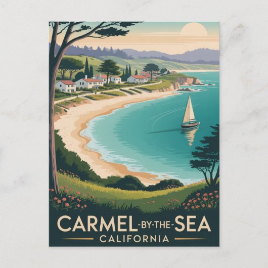 Carmel-by-the-Zee Californië Briefkaart (Voorkant)