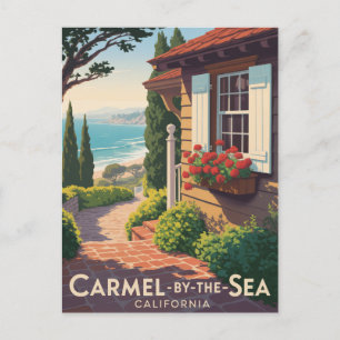 Carmel-by-the-Zee Californië Briefkaart