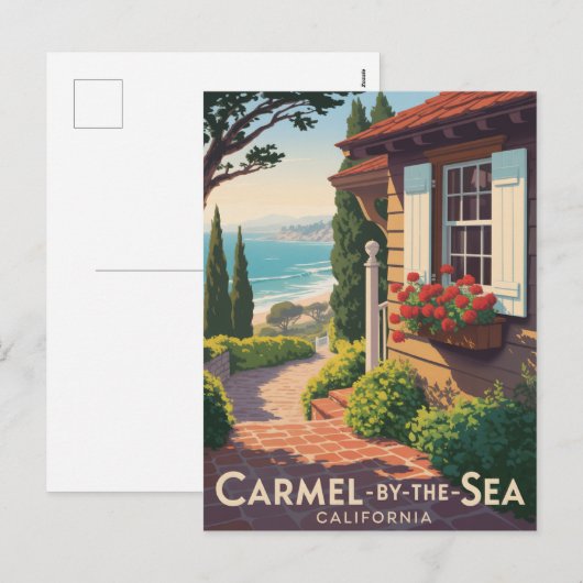 Carmel-by-the-Zee Californië Briefkaart (Voorkant / Achterkant)