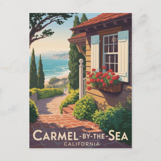 Carmel-by-the-Zee Californië Briefkaart (Voorkant)