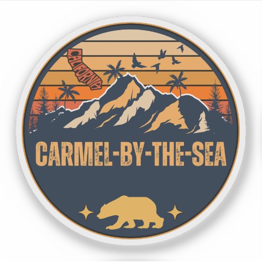 Carmel-by-the-Zee, Californië Sticker (Voorkant)