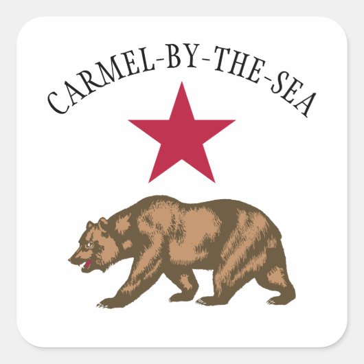 Carmel-by-the-Zee, Californië Vierkante Sticker (Voorkant)