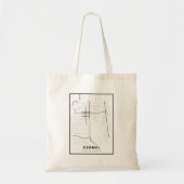 Carmel-by-the-Zee Map Tote Bag (Voorkant)