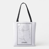 Carmel-by-the-Zee Map Tote Bag (Achterkant)