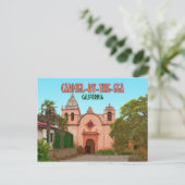Carmel-by-the-Zee Mission Basilica California Briefkaart (Staand voorkant)