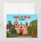 Carmel-by-the-Zee Mission Basilica California Briefkaart (Voorkant / Achterkant)