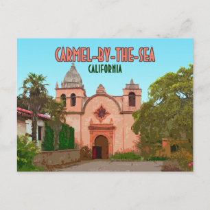 Carmel-by-the-Zee Mission Basilica California Briefkaart