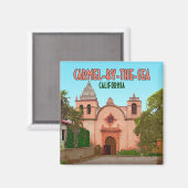 Carmel-by-the-Zee Mission Basilica California Magneet (Voorkant / Achterkant)