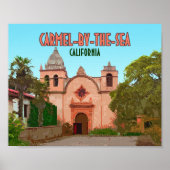 Carmel-by-the-Zee Mission Basilica California Poster (Voorkant)
