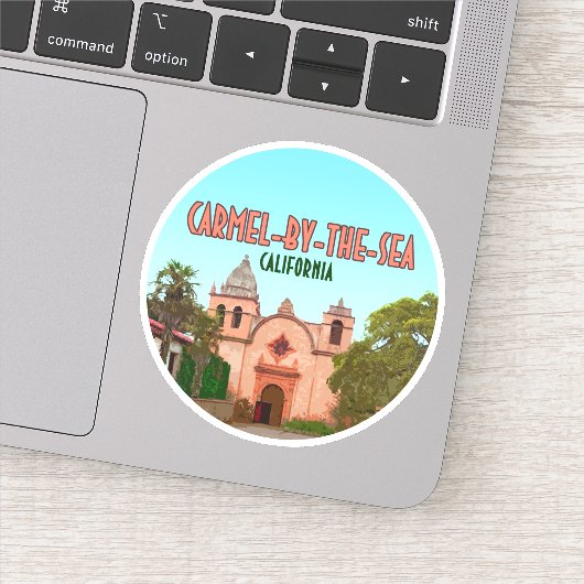 Carmel-by-the-Zee Mission Basilica California Sticker (Detail)