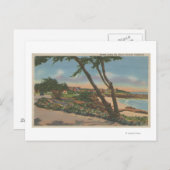 Carmel, CA - Startpunten langs het Uitzicht van de Briefkaart (Voorkant / Achterkant)