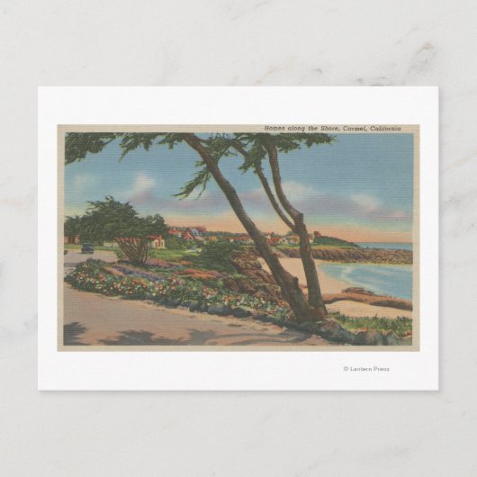 Carmel, CA - Startpunten langs het Uitzicht van de Briefkaart (Voorkant)