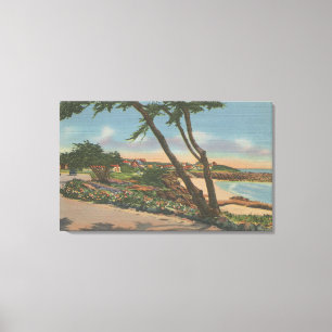 Carmel, CA - Startpunten langs het Uitzicht van de Canvas Afdruk