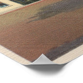 Carmel, CA - Street Scene met bomen en winkels Poster (Hoek)