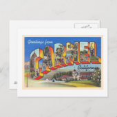 Carmel California,  groot Briefkaart met grote let (Voorkant / Achterkant)