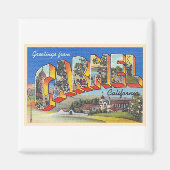 Carmel California,  groot Briefkaart met grote let Magneet (Voorkant)
