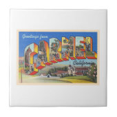 Carmel California,  groot Briefkaart met grote let Tegeltje (Voorkant)