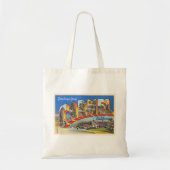 Carmel California,  groot Briefkaart met grote let Tote Bag (Voorkant)