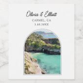 Carmel California huwelijksgunst Wijn Etiket (Enkel label)